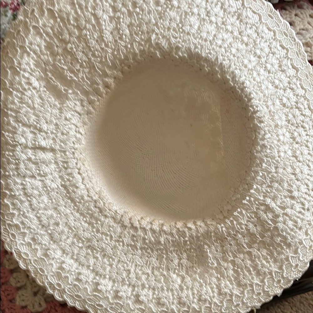 Floral Lace Wide Brim Hat with Bow - Picture 7 of 10